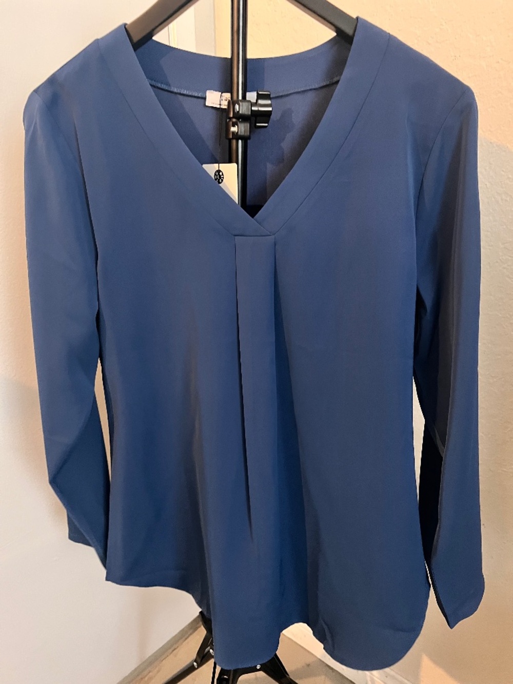 Youtalia NWT Royal Blue Roll Tab Sleeve Blouse | Size Small